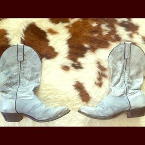 Vintage Slate Gray Cowboy Boots 8